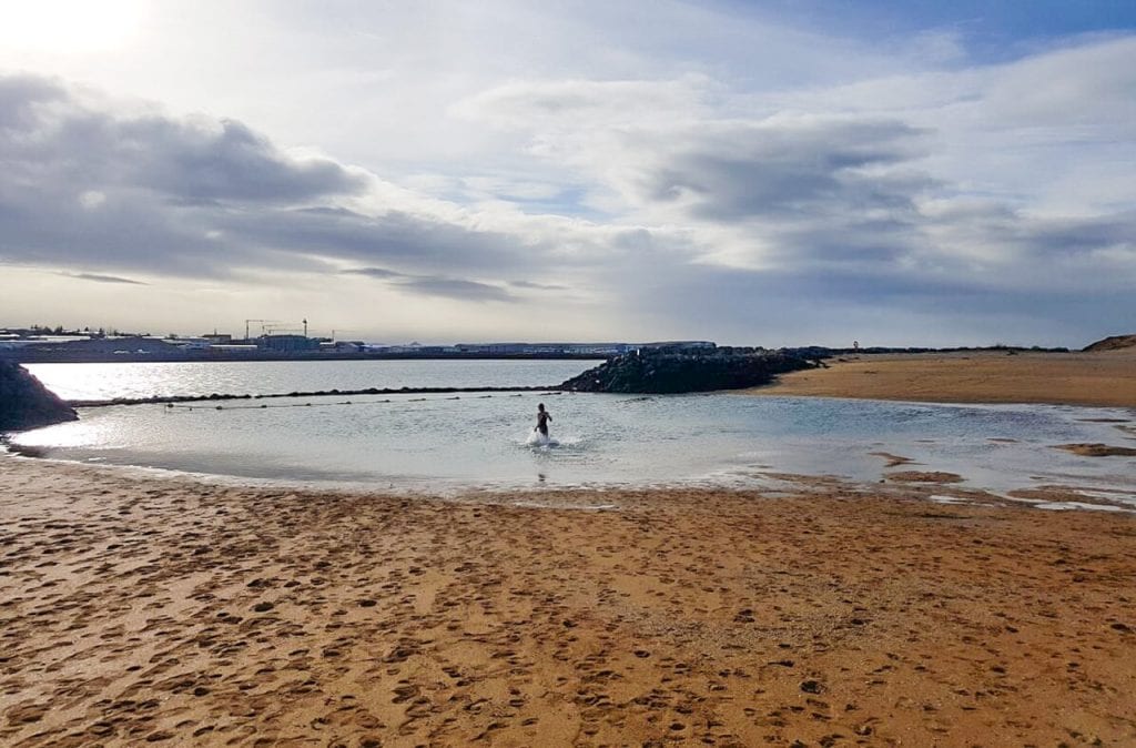 Fun things to do in Iceland: Swimming in the Atlantic Ocean